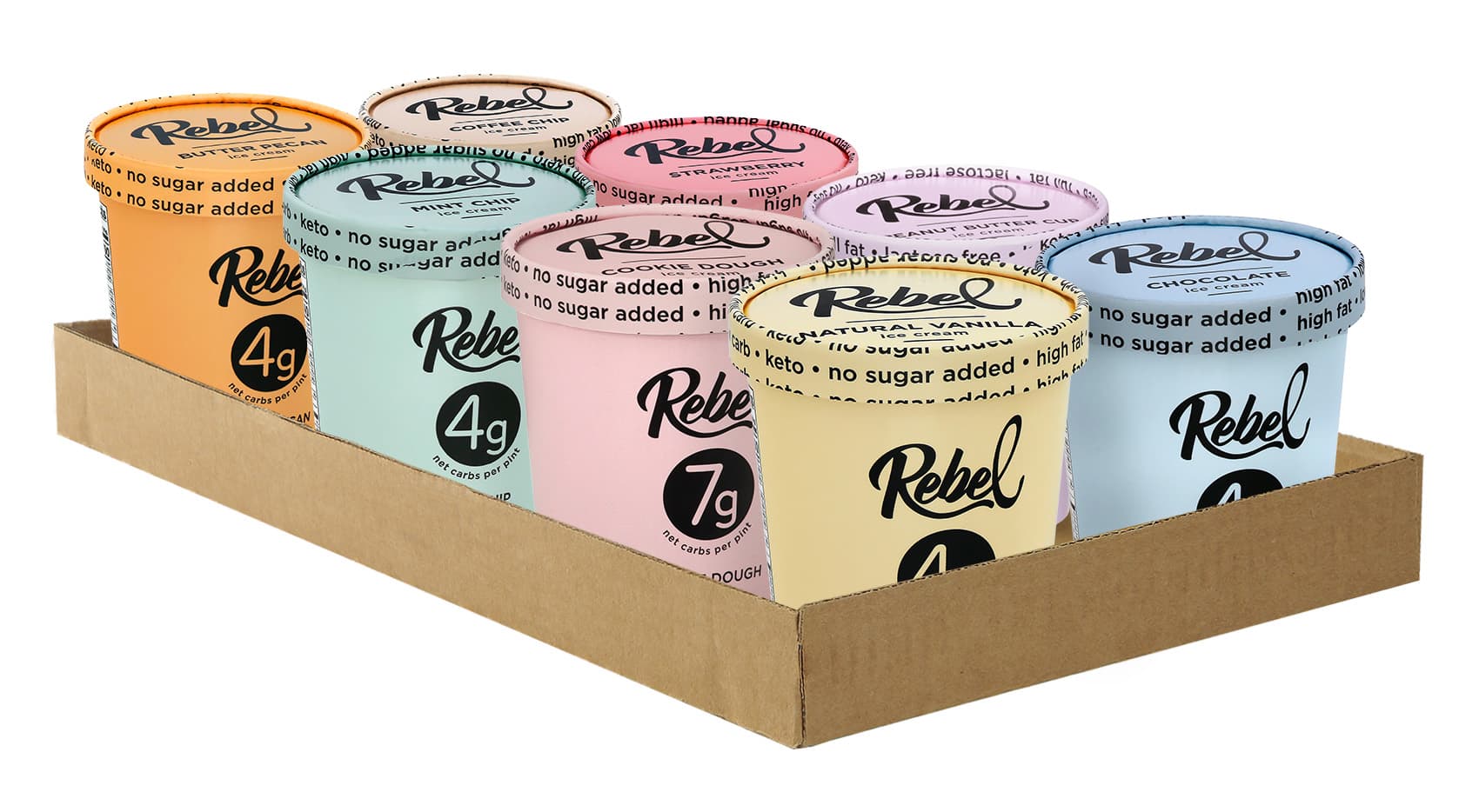 Rebel Ice Cream Variety CASE (8 Pints)